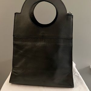 Athos Gun Metal Leather Handbag